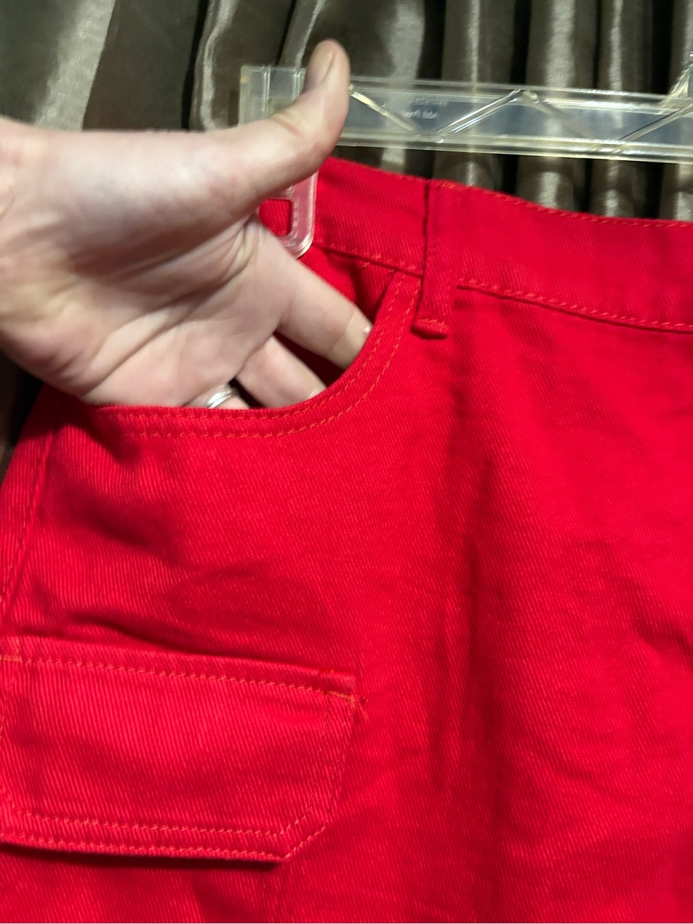 SHEIN Red Curve 1XL Mini Skirt with Side Pocket Detail ↔️17↕️16 #1992 - Picture 3 of 6